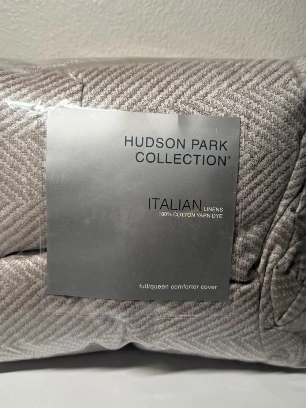 Hudson Park Collection Italian Palermo Yarn Dye King Duvet Cover